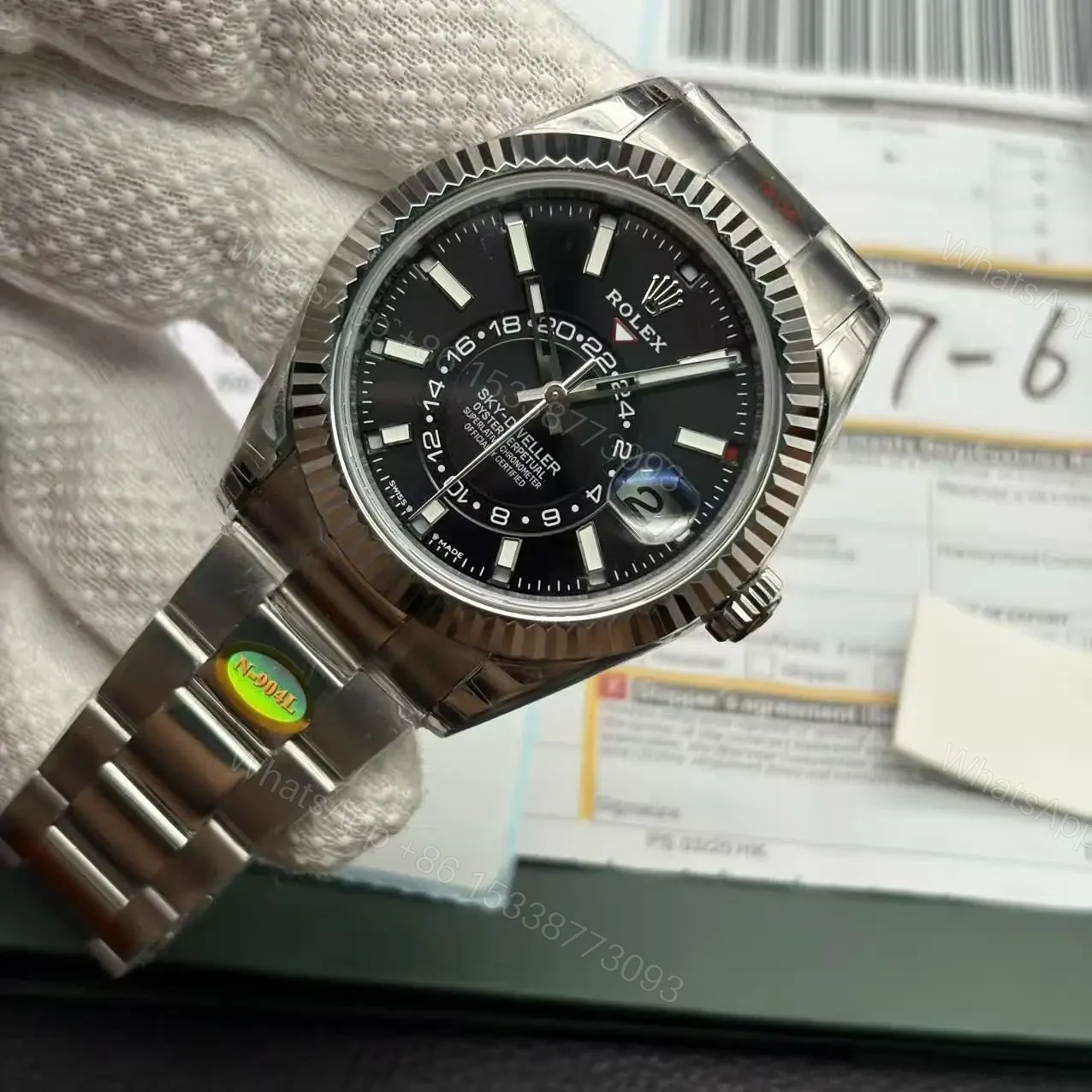 View 5 of Rolex Sky-Dweller 326934 Black Dial Oyster Replica