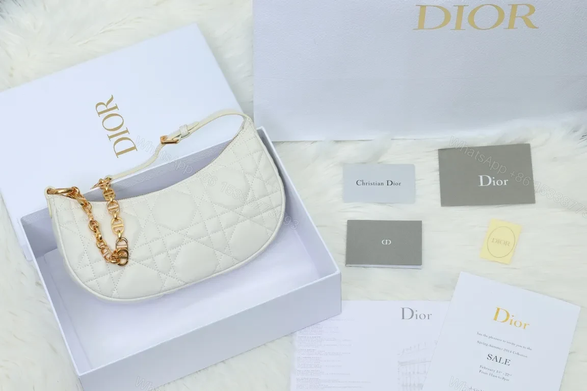 Chic Quilted Mini Bag with Gold Chain Strap, Off-White Luxe — view 1
