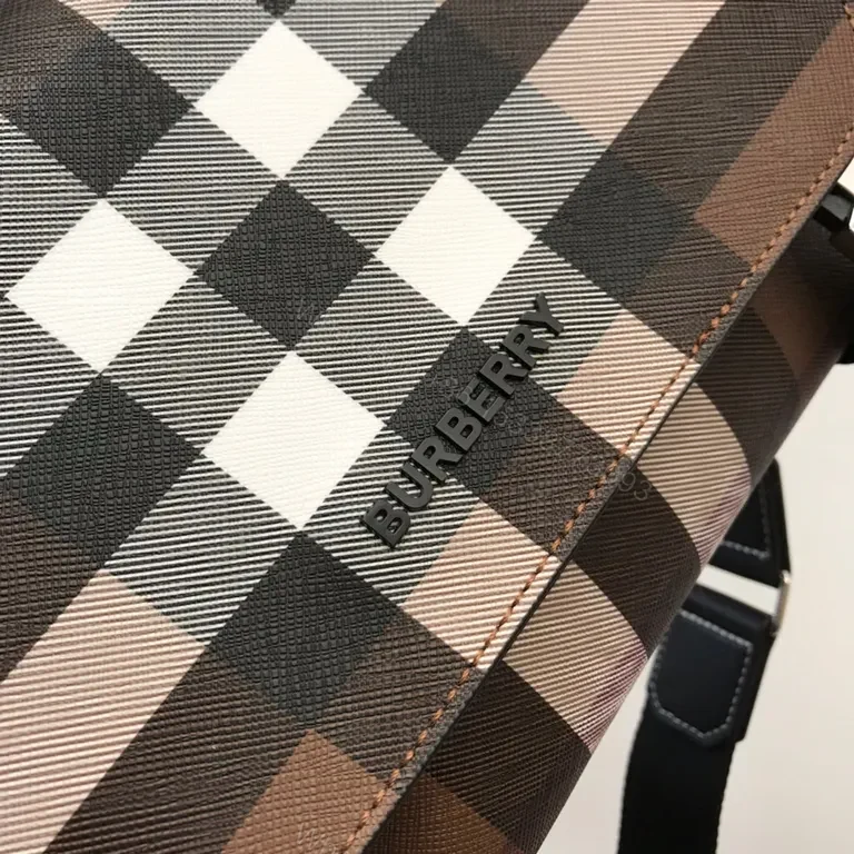 View 9 of Structured Plaid Messenger: Premium Crossbody with Signature Organization