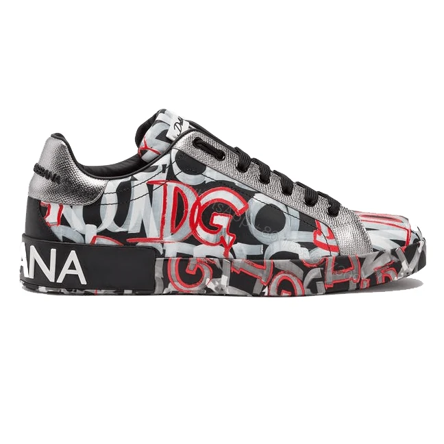 DOLCE & GABBANA PORTOFINO SNEAKERS IN PRINTED NAPPA CALFSKIN – DG8 — view 1