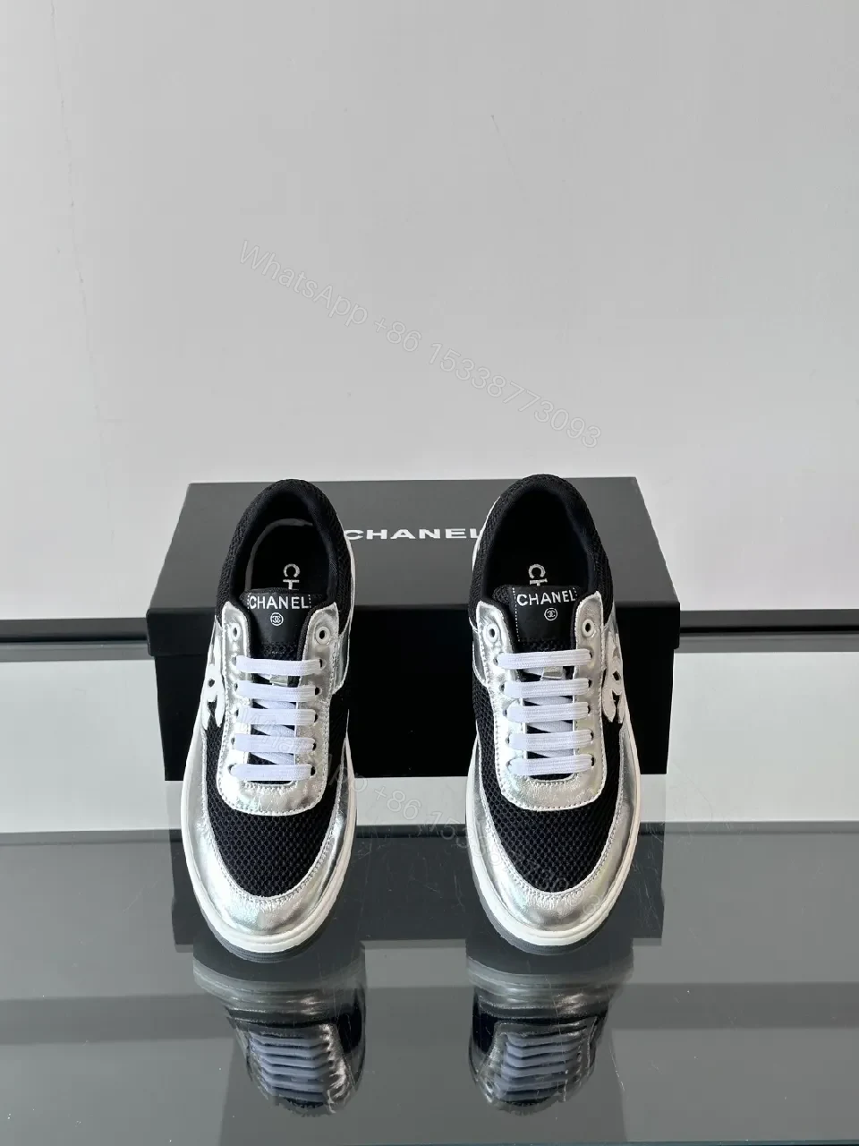 View 3 of Chunky Metallic Sneaker + Leather + Streetwear + Luxe Shine + Sneaker