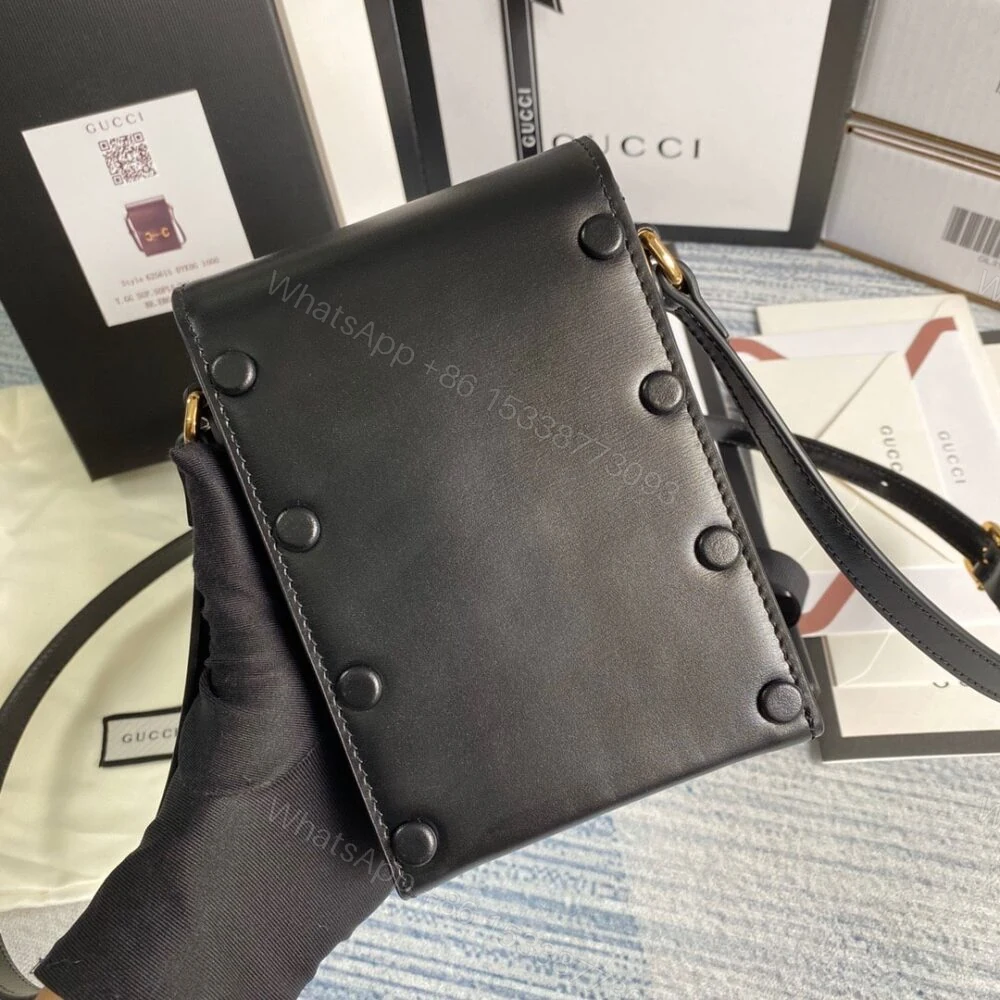 View 5 of Gucci Horsebit 1955 Mini Bag Black 17Cm 625615 0YK0G 1000