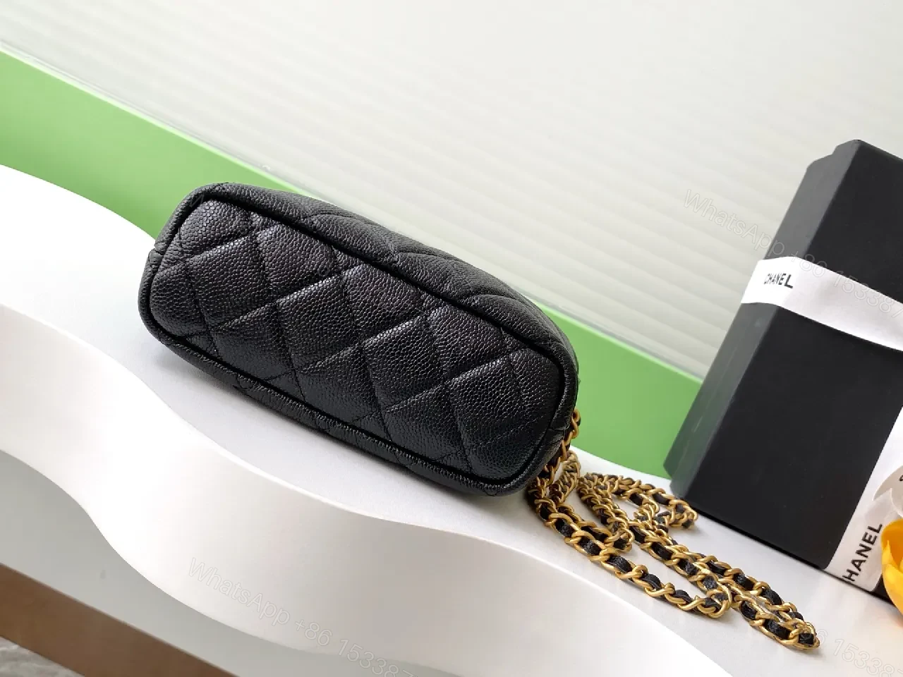 View 6 of Black Quilted Leather Shoulder Bag + Gold Hardware + Chic Classic + Versatile Everyday Luxury + Bag