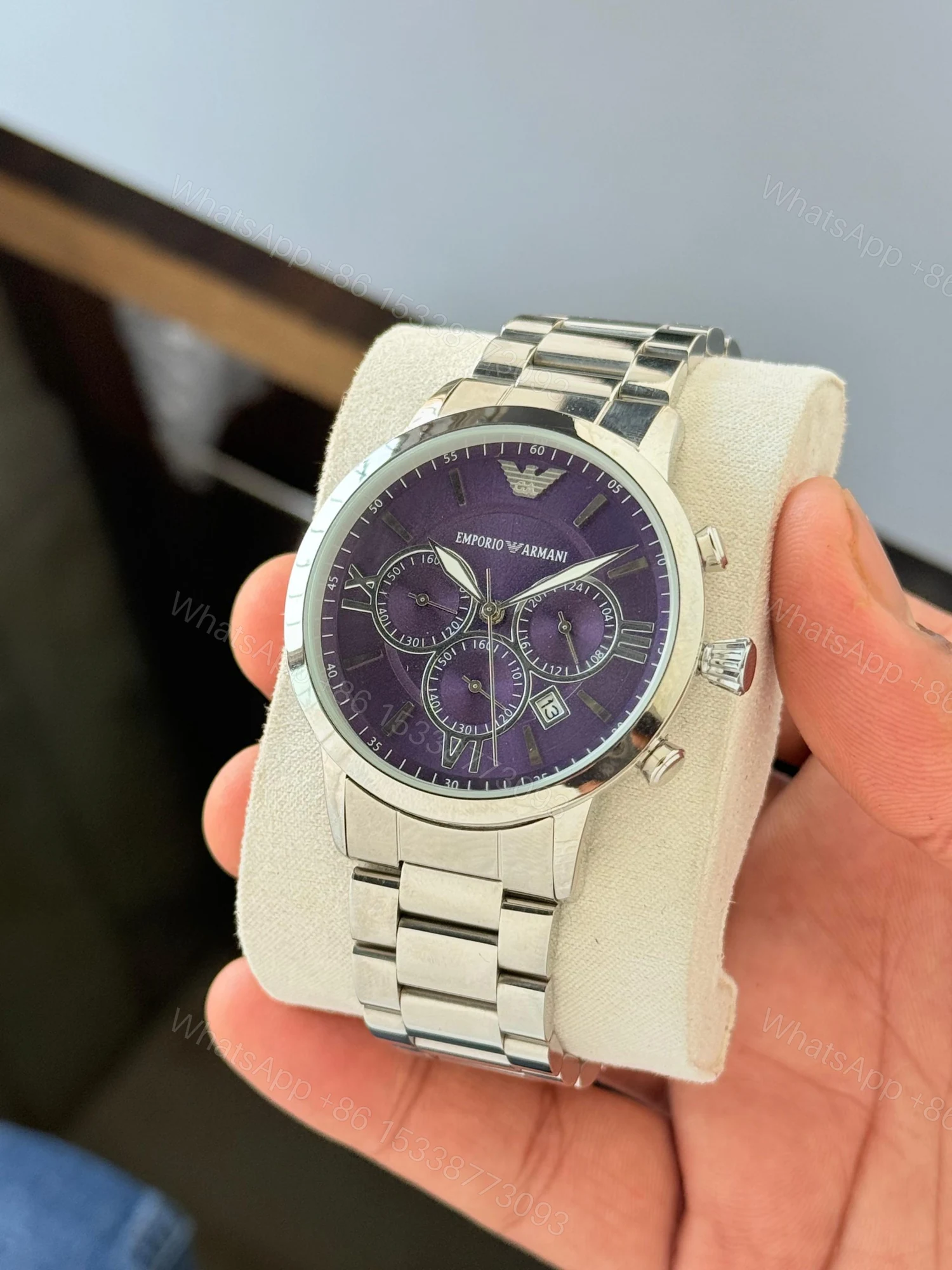 View 3 of Emporio Armani Giovanni Chronograph Watch First Copy | 7AA Quality Replica