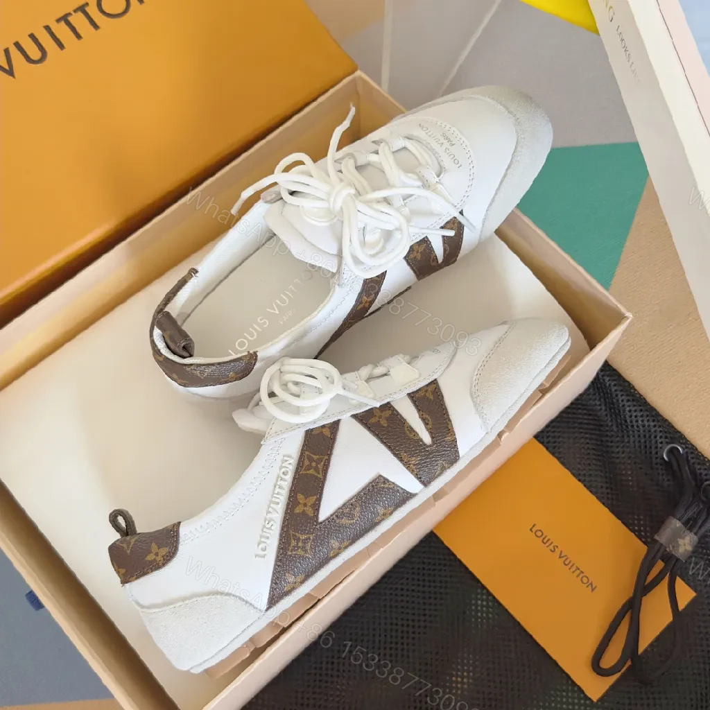 View 6 of White Leather Suede-Accent Sneakers: Modern Luxury Everyday Wear