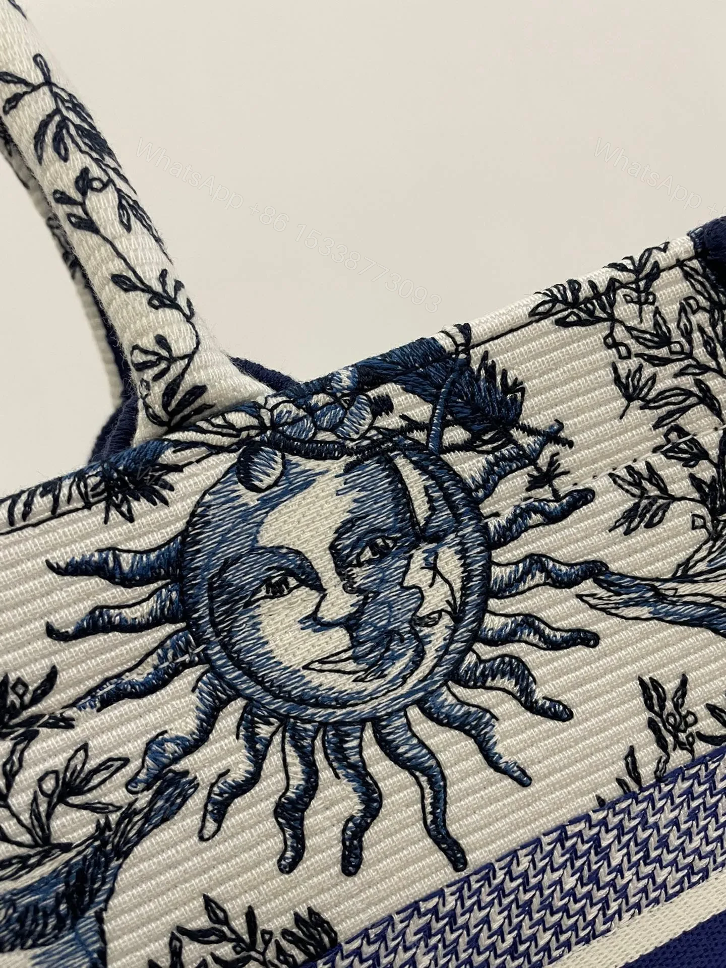 View 4 of Dior Book Tote Women’s Handbag Embroidered Fabric Size 36cm