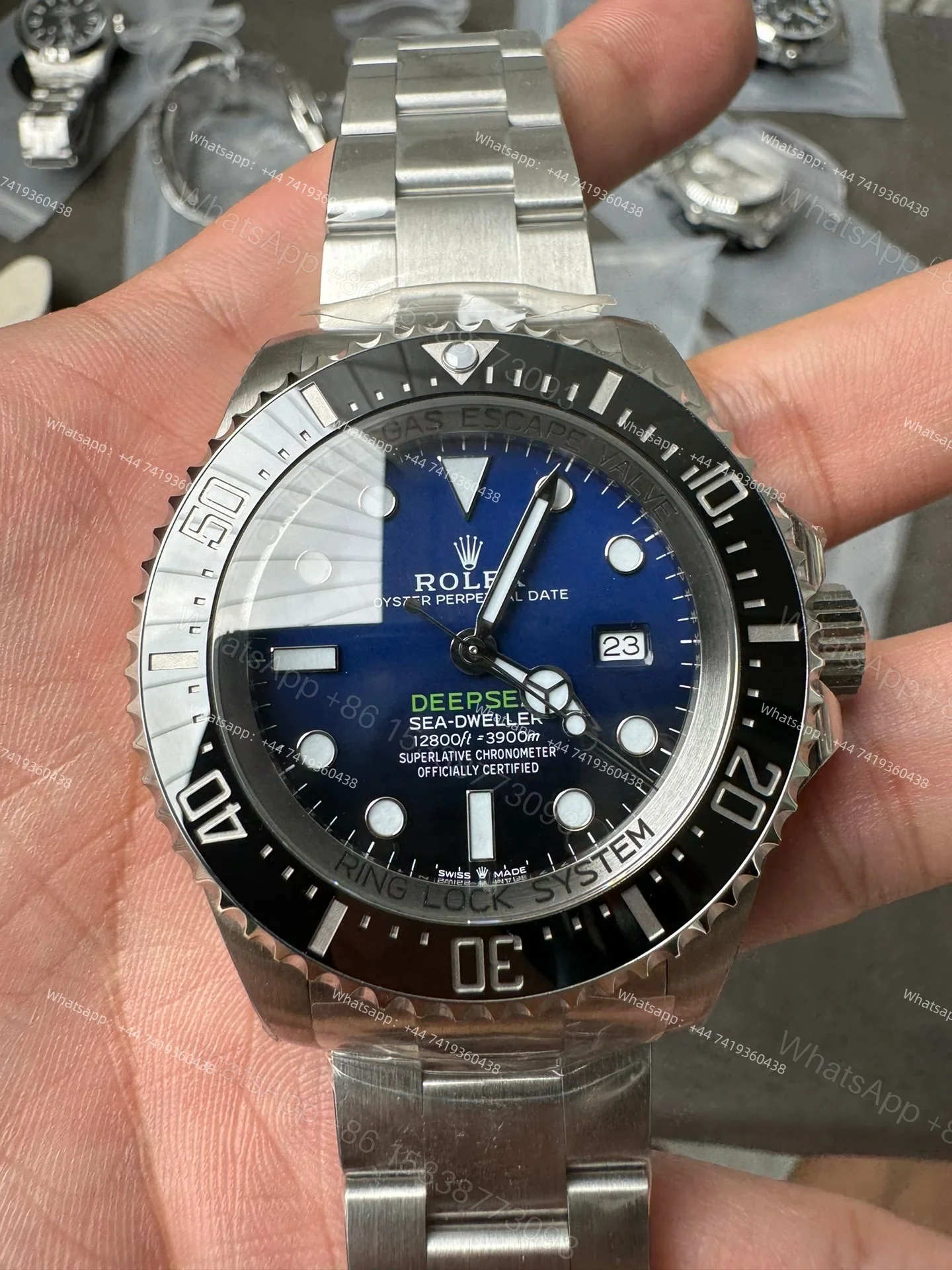 View 6 of Rolex Deepsea Sea-Dweller M126660-0002 1:1 Replica D-Blue Dial 44MM 3235 Movement Super Clone Watch