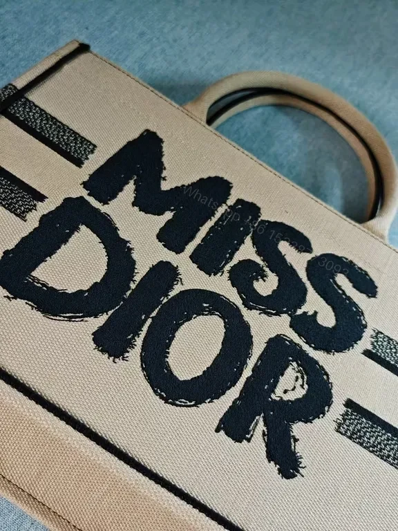 View 9 of Chic Canvas Tote: Graphic Miss Dior-Style Everyday Carry