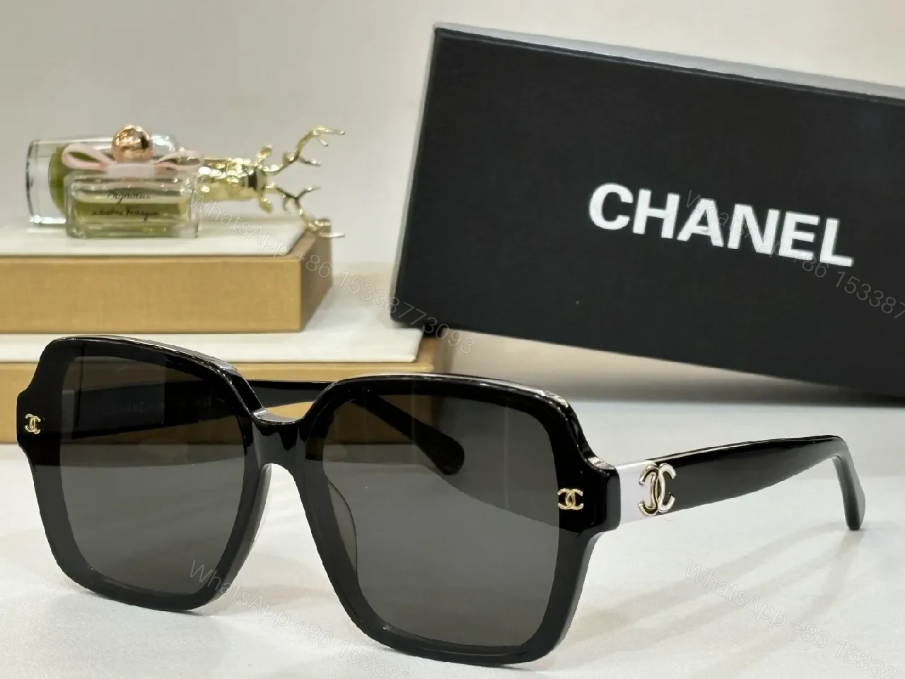 View 7 of Boldly Sophisticated Sunglasses: Oversized Tortoise Frames with Chanel Detailing