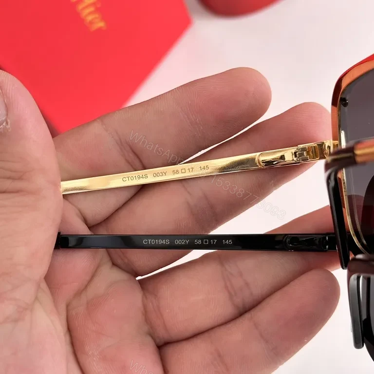 View 7 of Bold Geometry Luxury Sunglasses - Cartier-Inspired, Gradient Lenses
