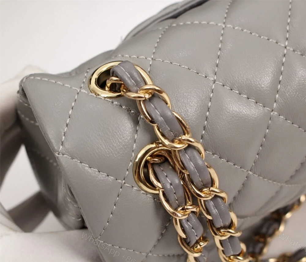View 5 of Chanel Classic Flap Gray Gold Hardware 25Cm