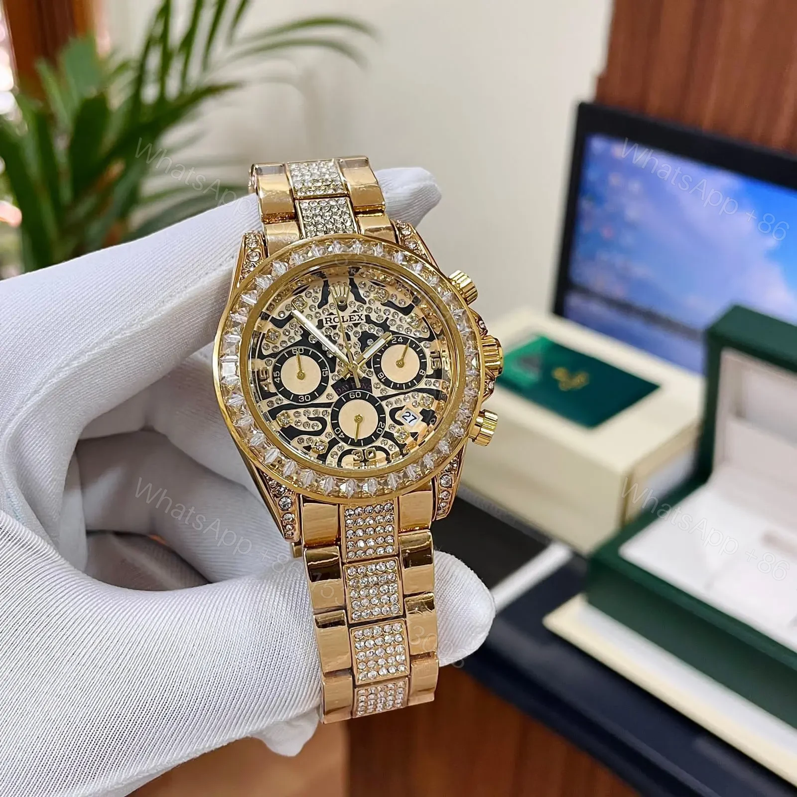 Rolex Daytona Tiger Eye Watch — view 1