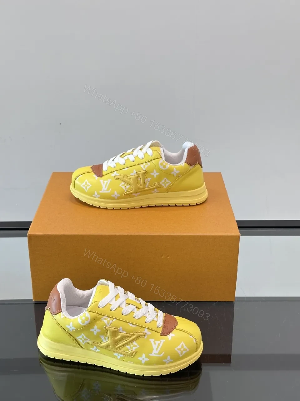 View 6 of Sunny Yellow Monogram Sneaker: Luxe Comfort & Street Style