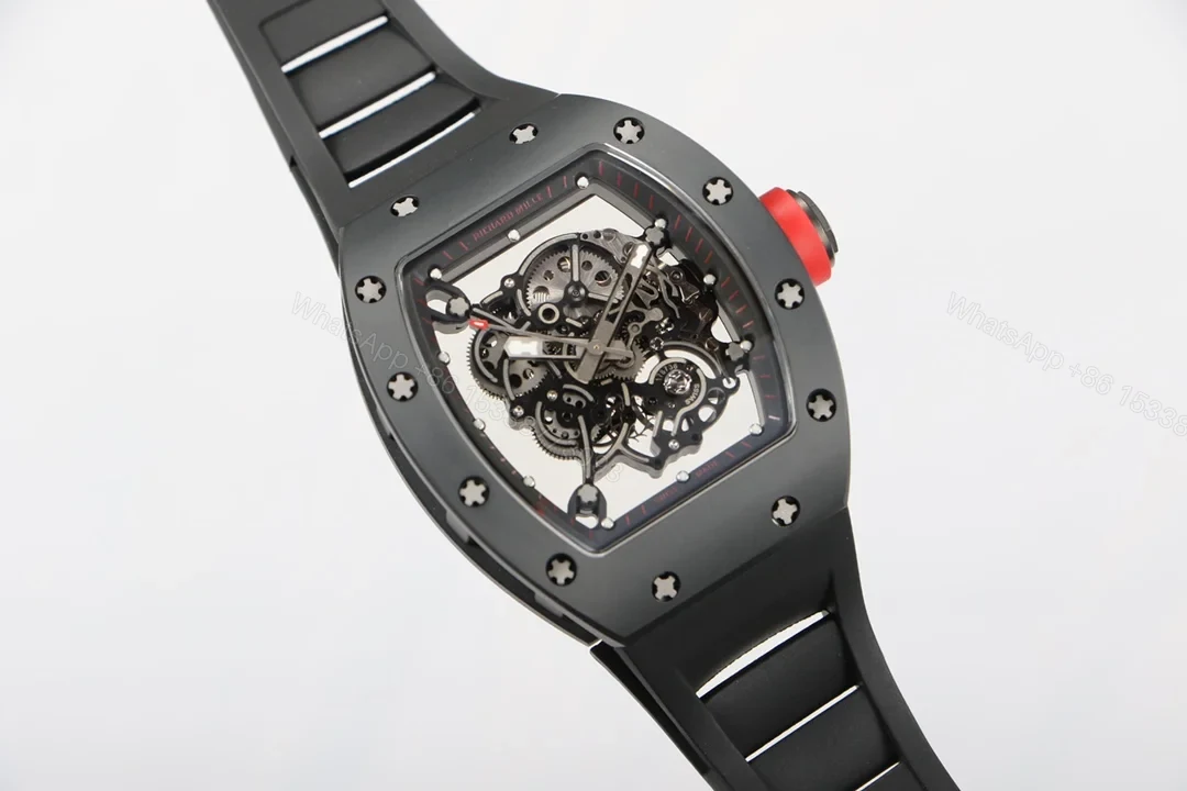 View 3 of Richard Mille RM055 Black Ceramic Integrated RMUL2 White Shock Absorber Edition RM055-BC-WHITE-2100