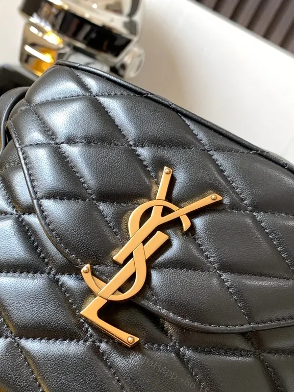 View 5 of Black Calfskin Quilted Crossbody â€“ YSL-Inspired Diamond-Quilted Luxury Bag