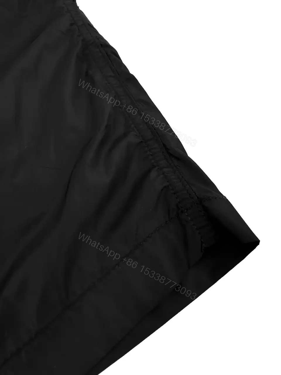 View 4 of Black Nylon Classic Swim Shorts with Drawstrings, Moncler Logo