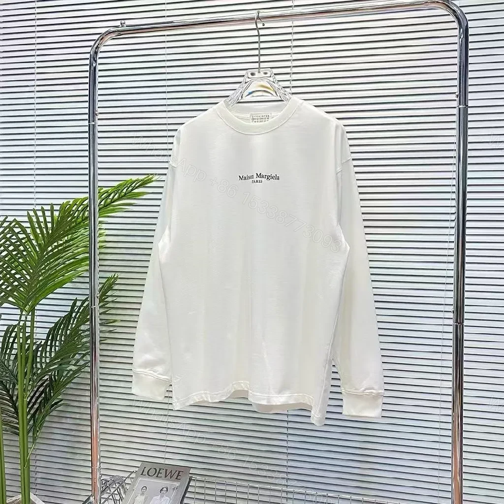 View 3 of White Cotton Minimalist Tee: Luxe Everyday Long-Sleeve