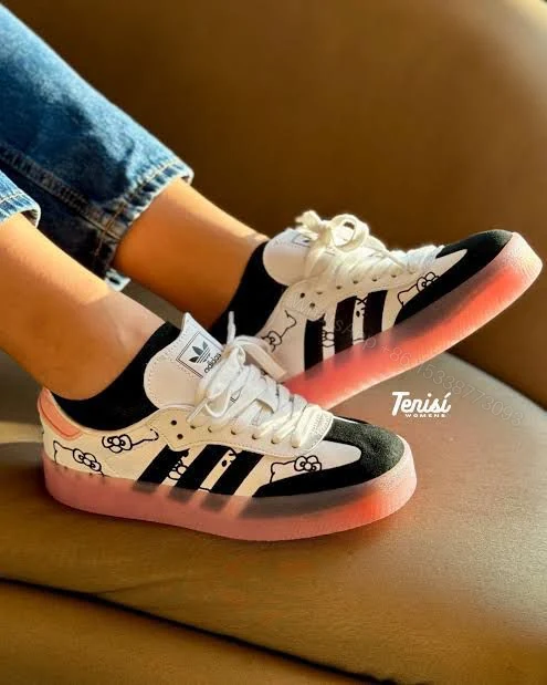 View 4 of FIRST COPY Adidas Samba Hello Kitty Shoes For Men