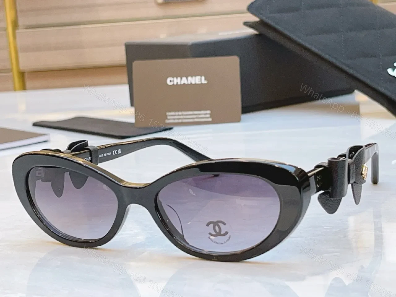 View 8 of Black Acetate Cat-Eye Sunglasses: Luxe Gradient Lenses, Premium Comfort