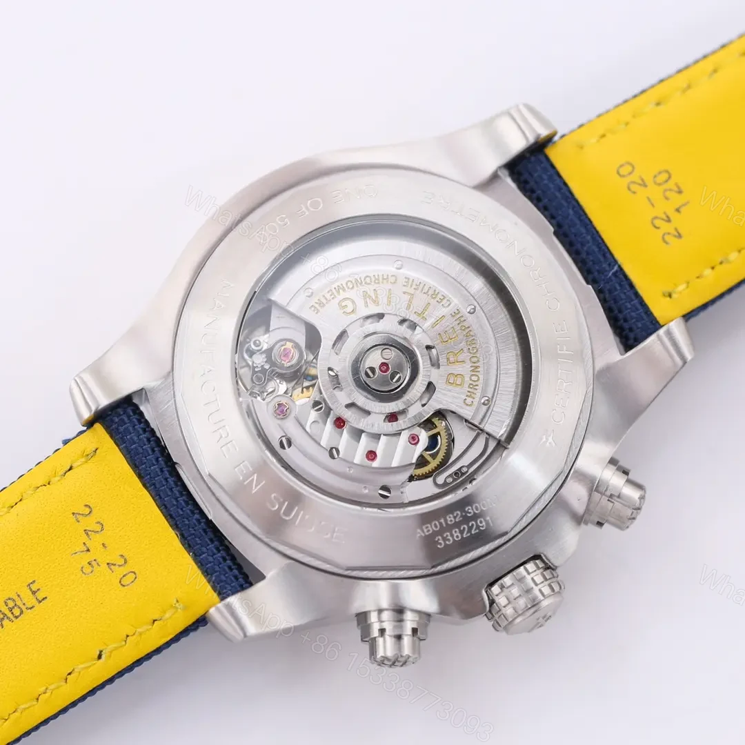 View 4 of JF Factory Breitling Avenger B01 Chronograph 45mm Stainless Steel Watch – Blue Dial, Blue Strap