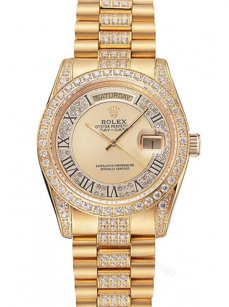 Superclone Rolex Day-Date Gold Dial 1453954 37 mm — view 1