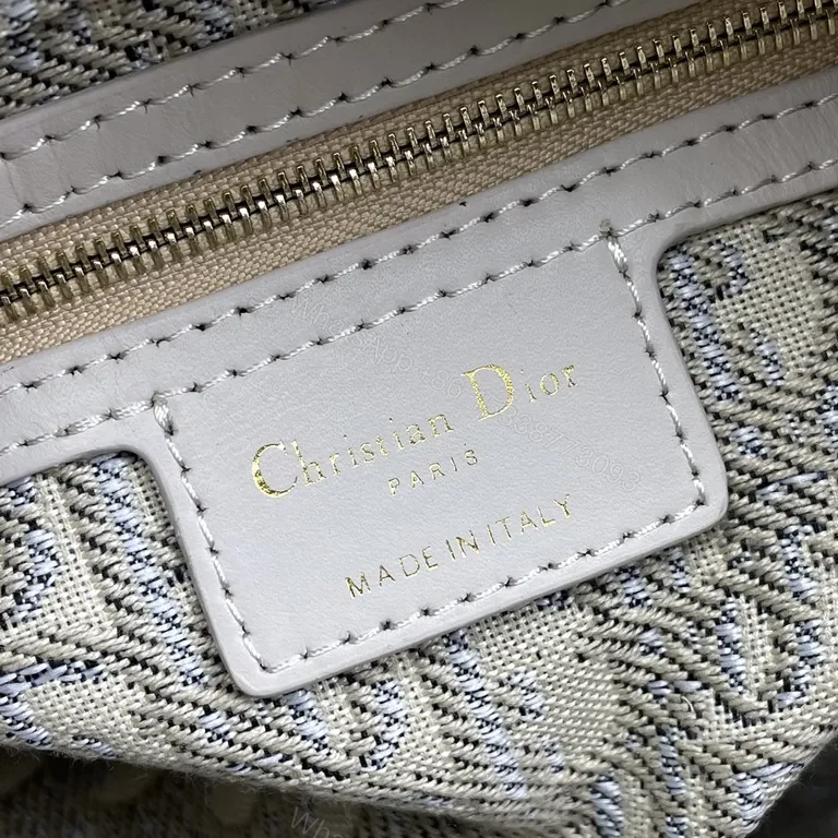 View 4 of Christian Dior Wicker Basket Bag - Ivory Leather Trim, Gold Hardware, Crossbody