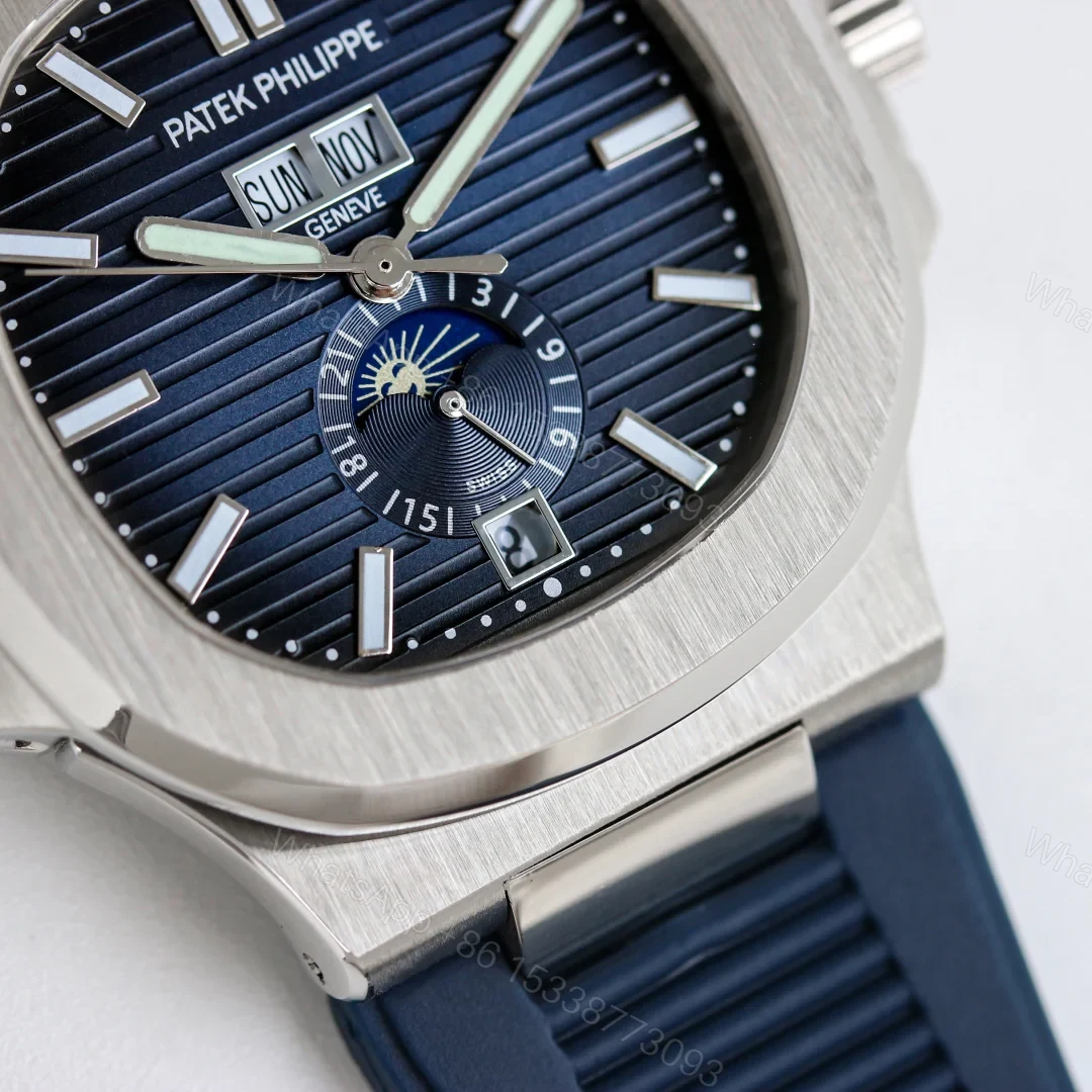 View 4 of Patek Philippe Nautilus Replica 41MM Premium Blue Dial Rubber Strap Edition PP-NT-BLU-RBR-41
