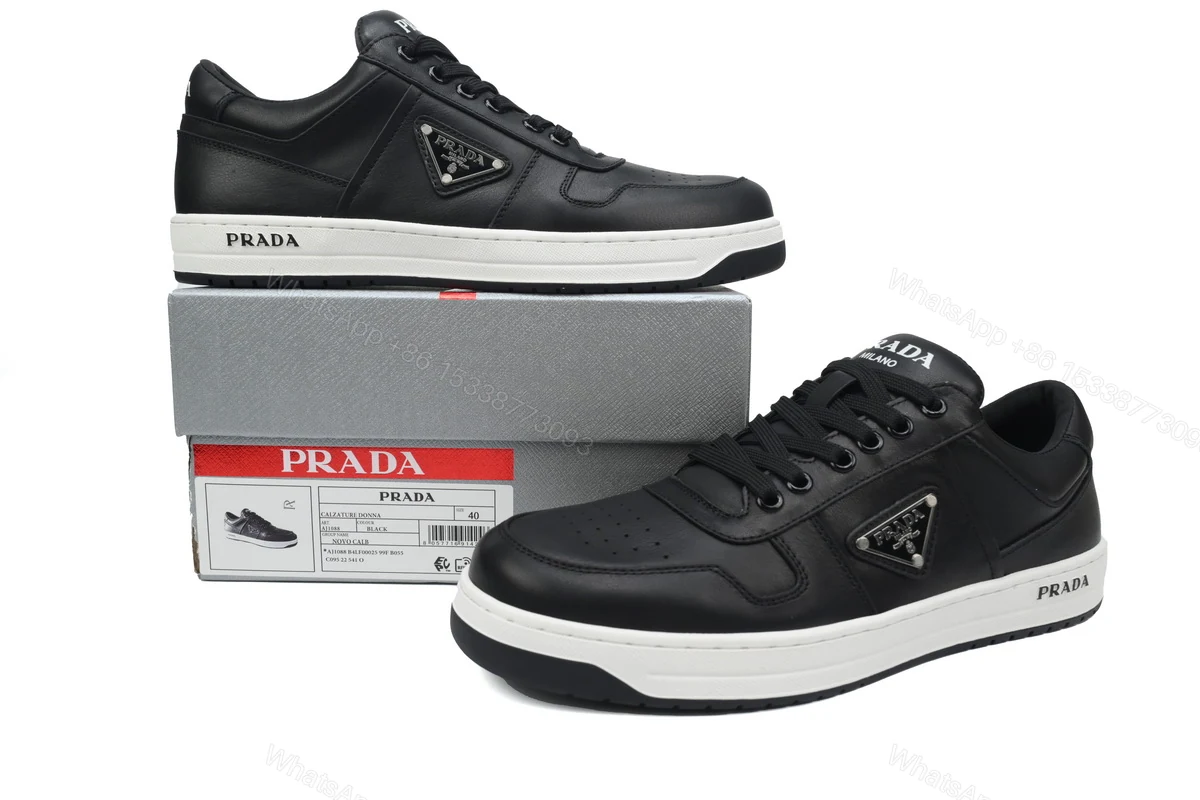 View 2 of Prada Downtown Low Sneakers Black