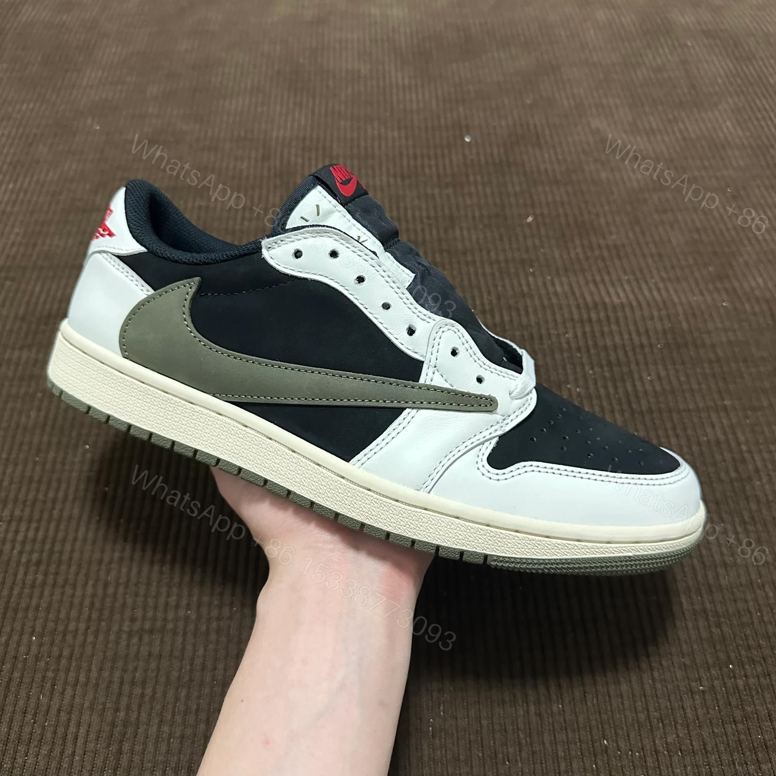 View 2 of Jordan 1 Retro Low OG SP Travis Scott Olive (Women's)