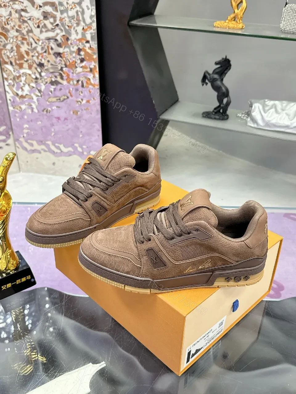 View 7 of Brown Suede Mesh Luxury Sneaker | All-Day Comfort, Subtle Luxury