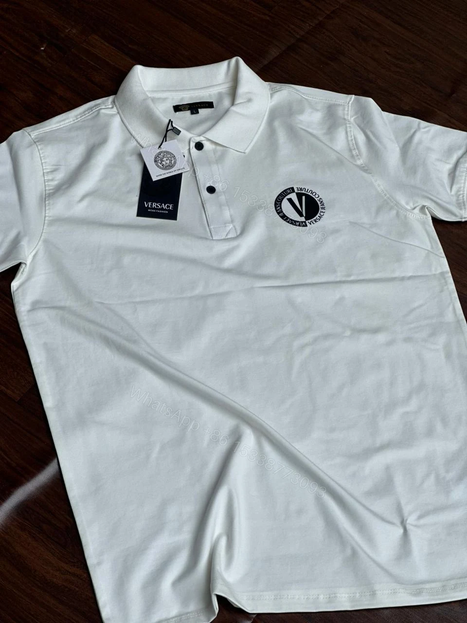 View 5 of FIRST COPY VERSACE EXCLUSIVE COTTON LYCRA COLLAR T-SHIRT