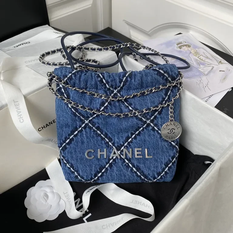 Denim Quilted Chain Bag — Everyday Luxury, CHANEL-Inspired — view 1