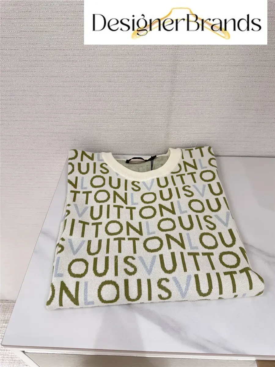 View 8 of Louis Vuitton White Jacquard Knit Short-Sleeve Crewneck Top