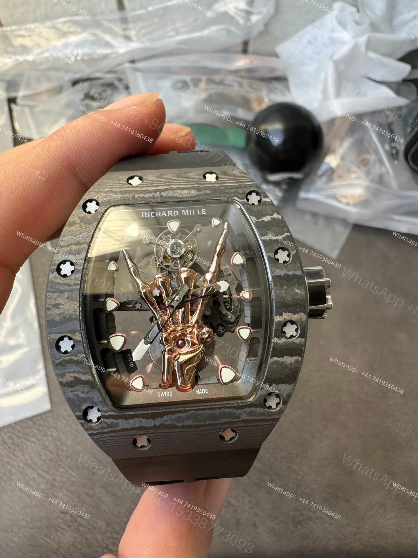 View 2 of Super Clone Richard Mille RM 66 Flying Tourbillon Devil’s Hand 1:1 Replica Watch