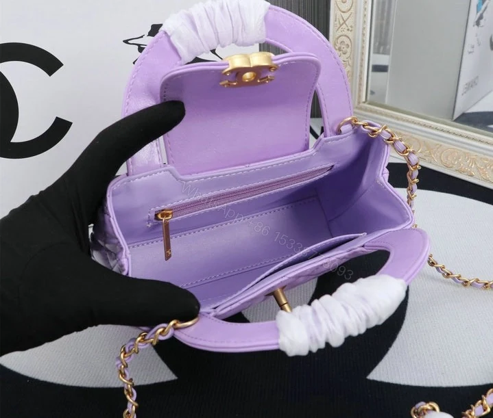 View 6 of Chanel Mini Kelly Shopping Tote Bag VJ6TR89 – Purple