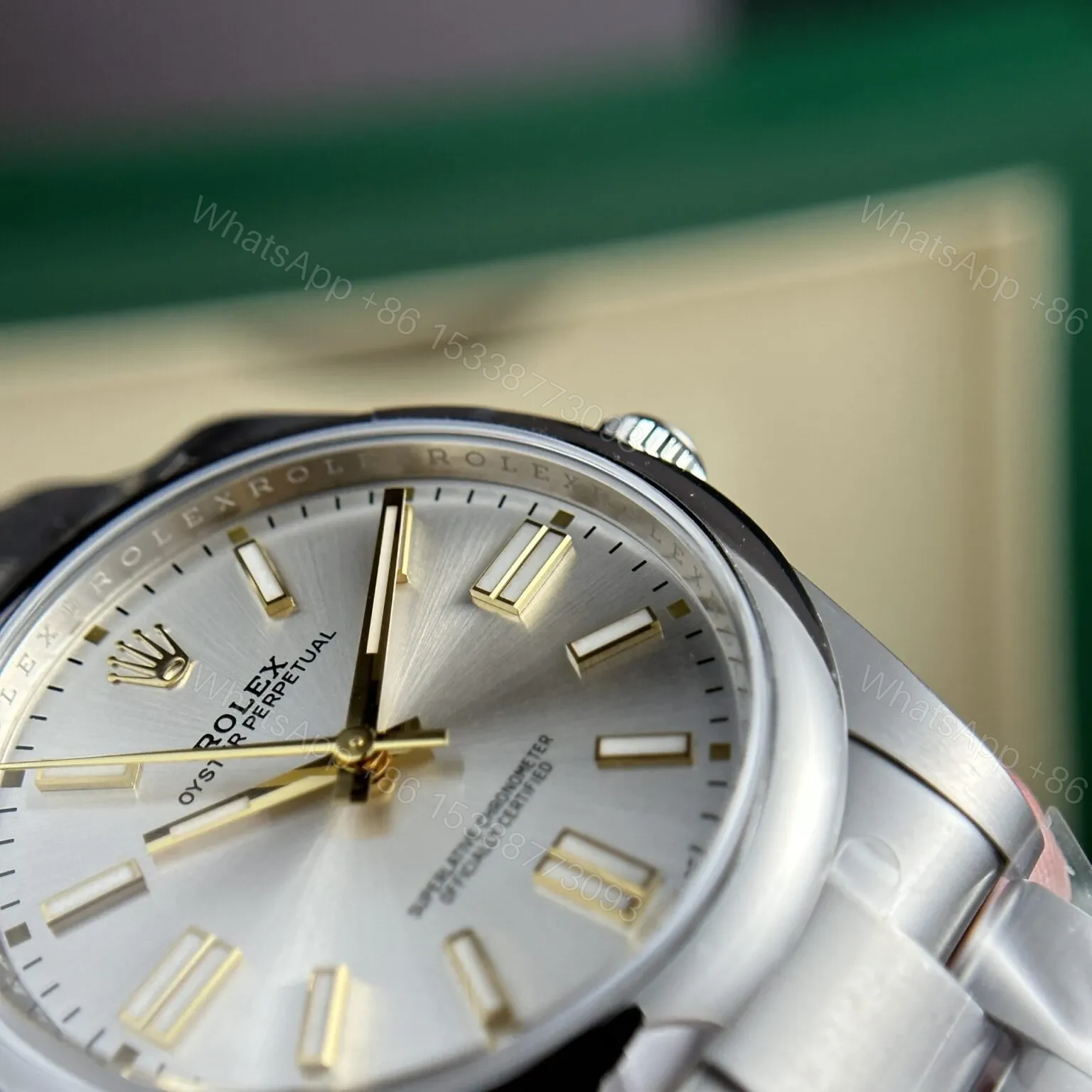 View 3 of Replica Rolex Oyster Perpetual Silver Dial 124300 41 mm