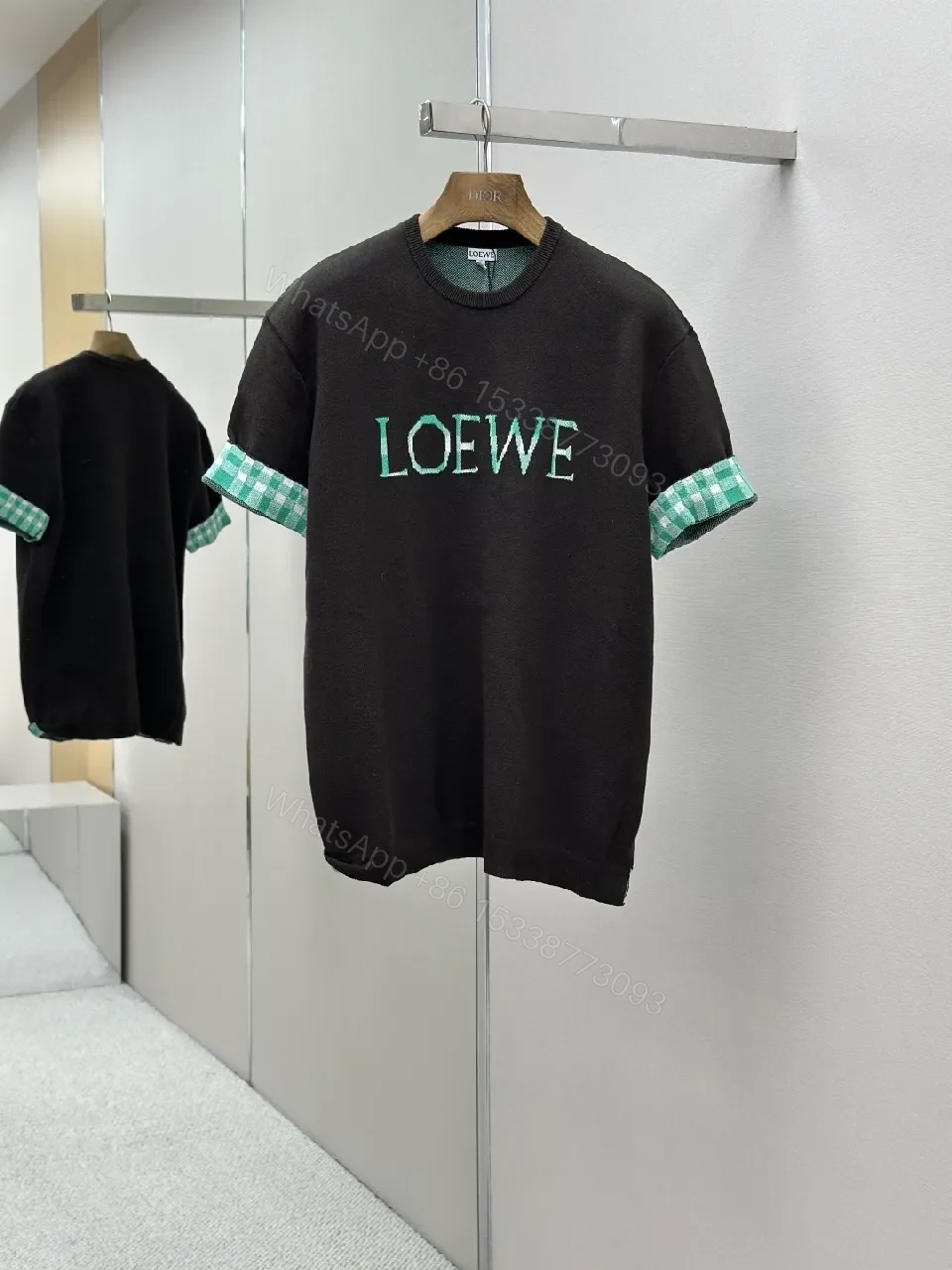 Casual Luxe Knit Tee Dress with LOEWE Logo Embroidery — view 1