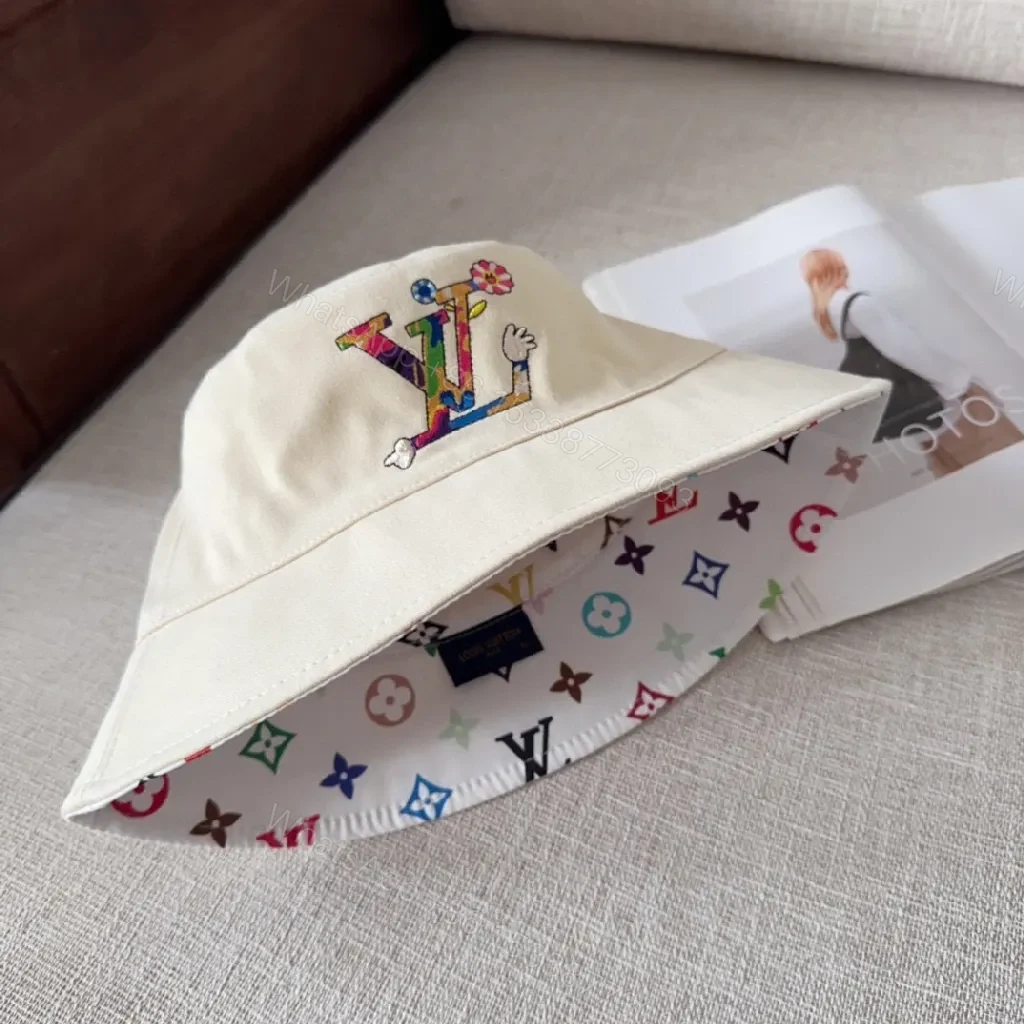 View 4 of Compact Luxury Bucket Hat - Embroidered, Unisex, Canvas Hat