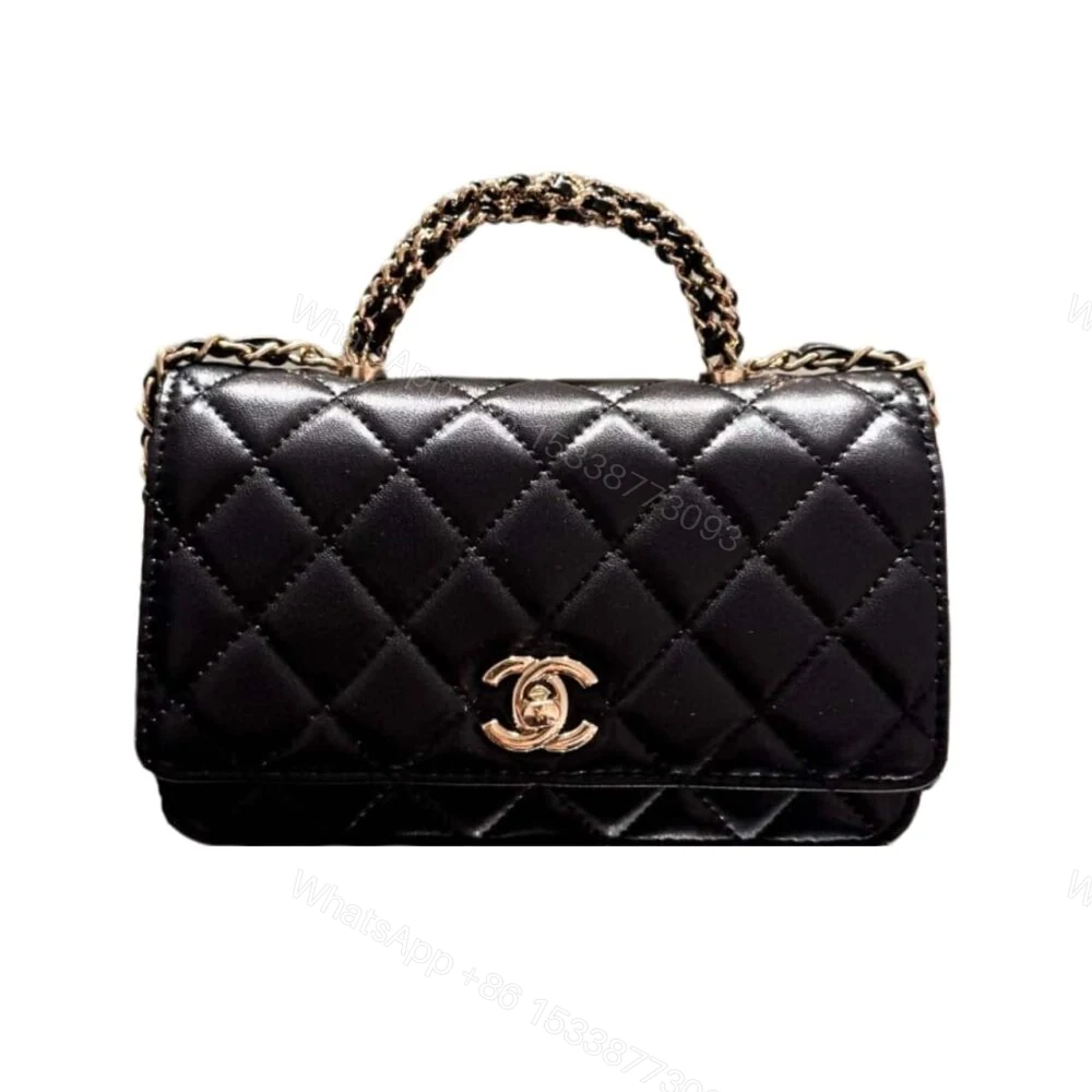 Chanel Classic Mini Flap With Chain Handle Black 19Cm — view 1