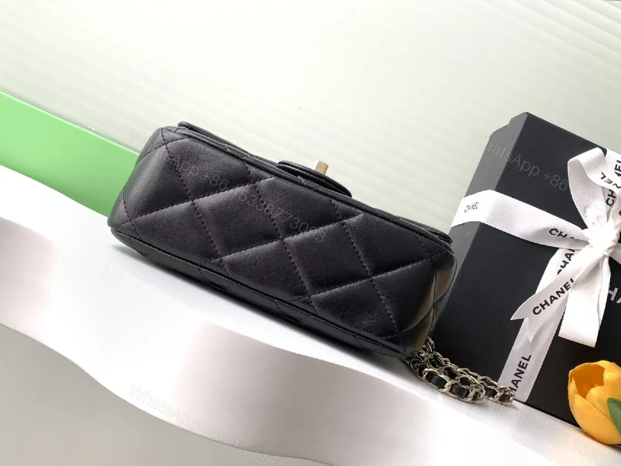 View 4 of Quilted Leather Crossbody Bag: Gold Logo Charm