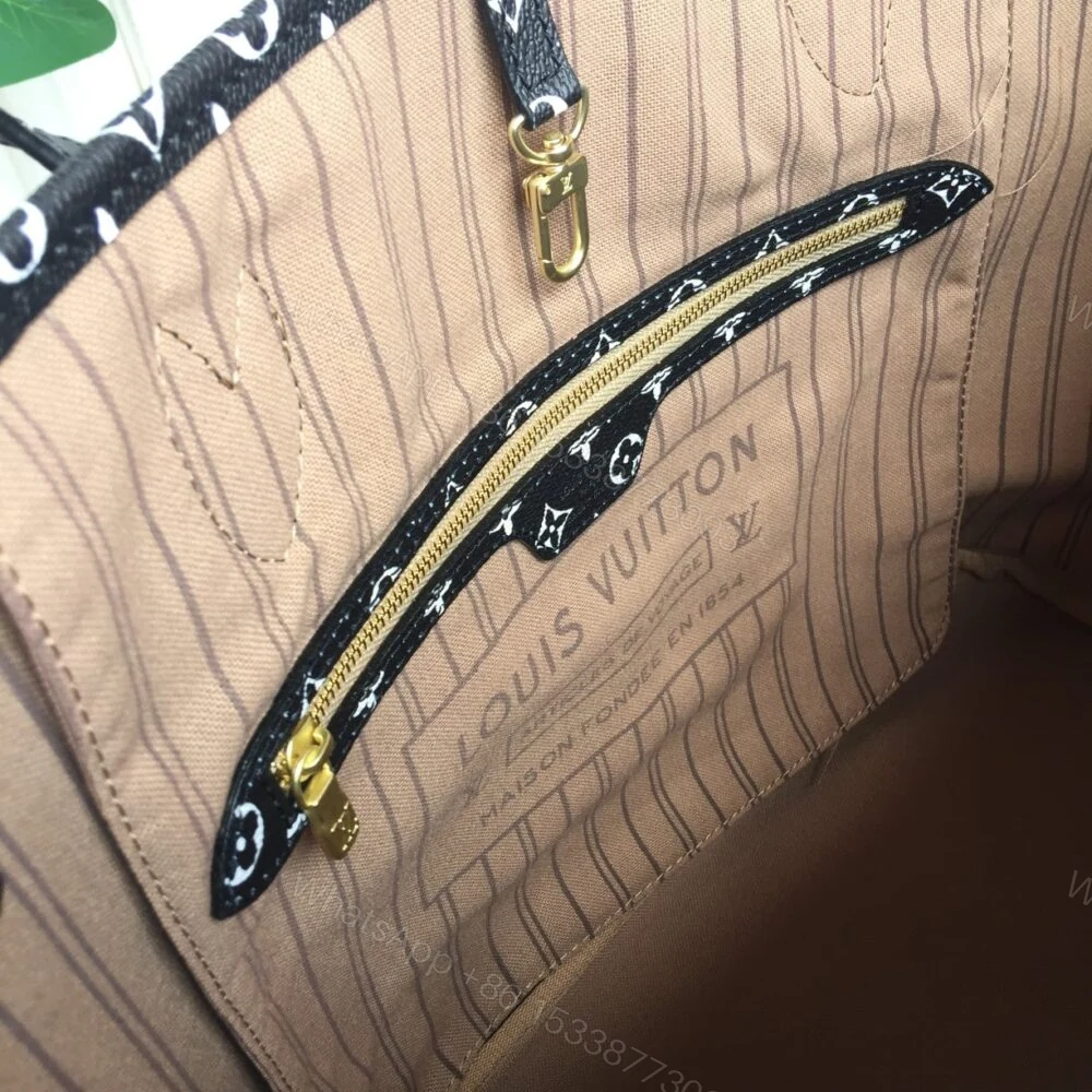 View 8 of Louis Vuitton Neverfull Monogram Giant Jungle MM White Havana 31Cm M44716