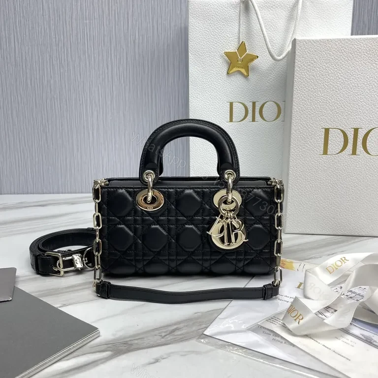 Chic Quilted Mini Bag with Signature Charms - Dior-Inspired Luxe — view 1