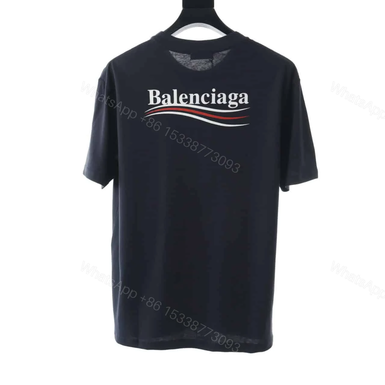BALENCIAGA CLASSIC NAVY COKE SHORT SLEEVE — view 1