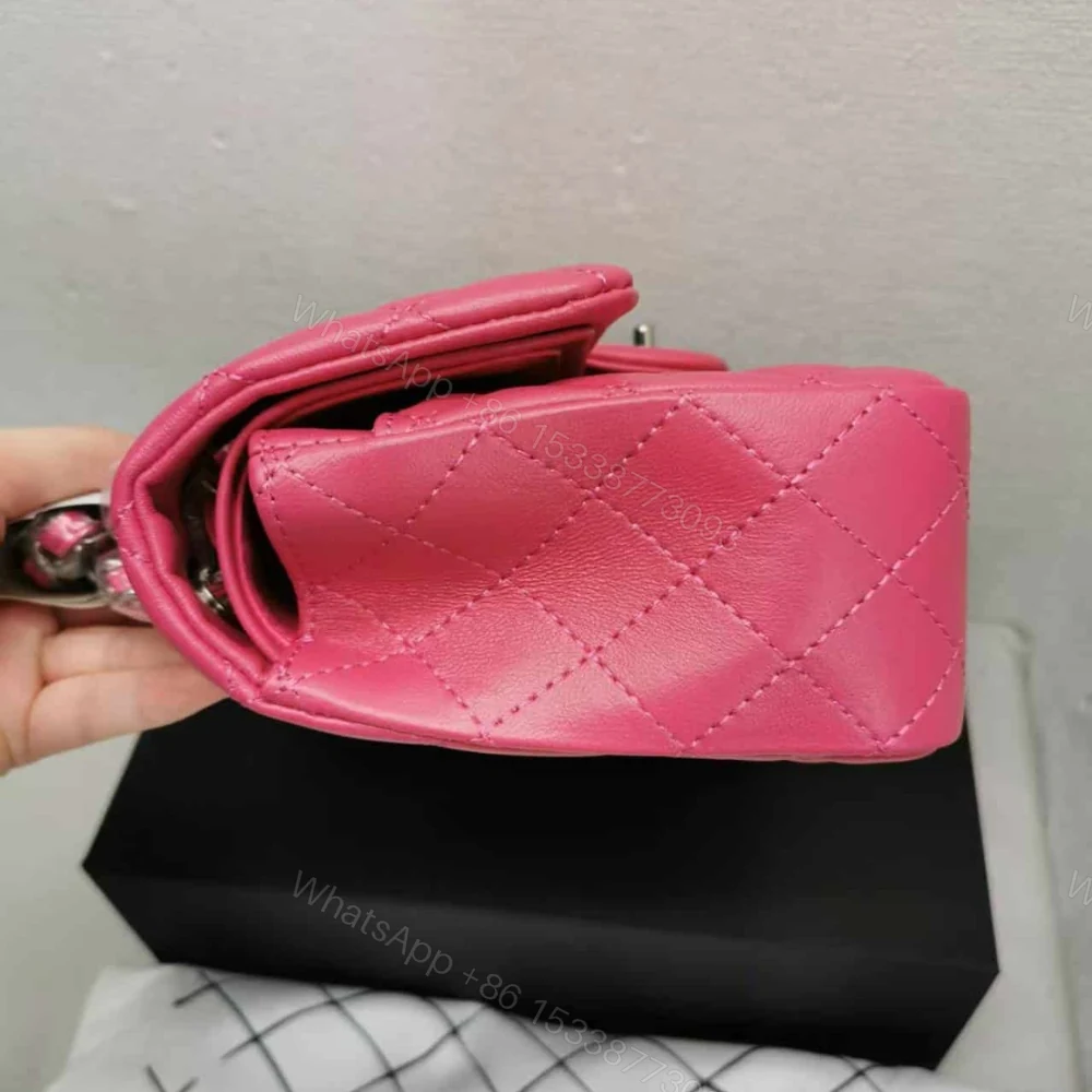 View 3 of Chanel Medium Classic Flap Silver Hardware Pink 25Cm