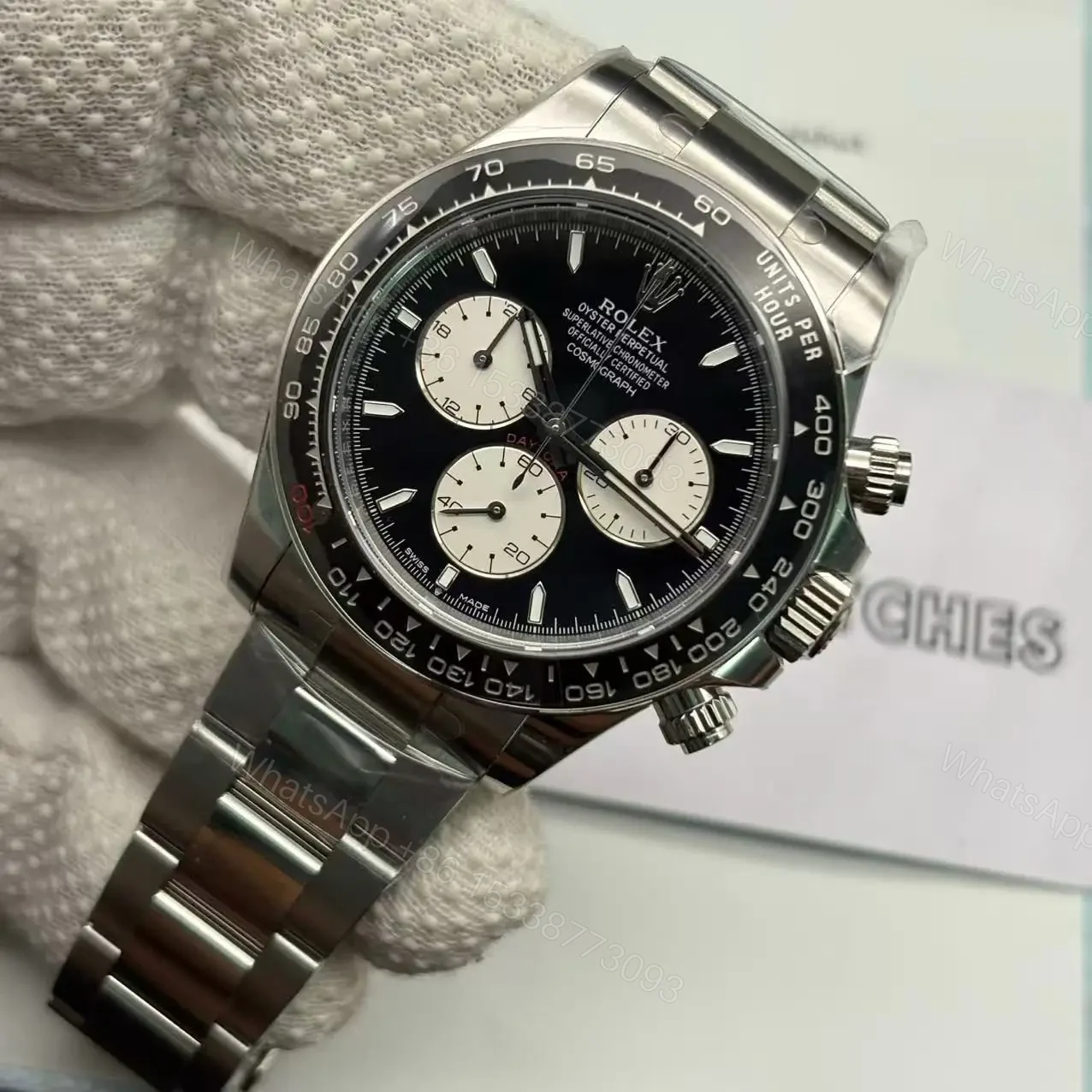 View 4 of Replica Rolex New White Gold Daytona 100 Years of Le Mans
