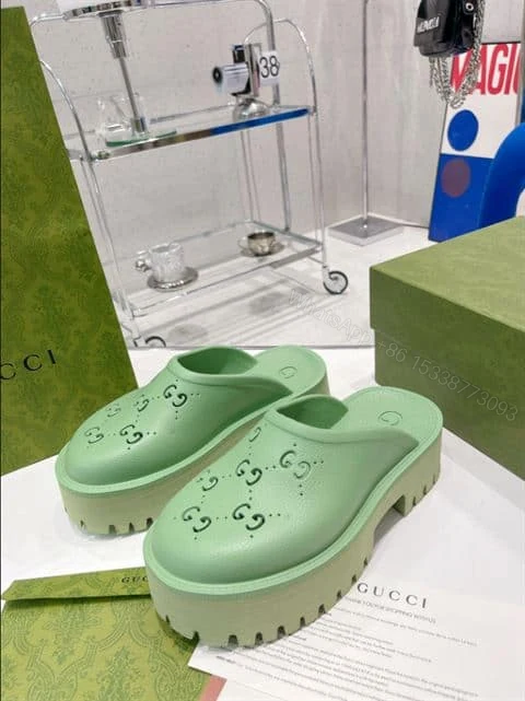 View 6 of GUCCI WONMEN’S PLATFORM PERFORATED G SANDAL – SDG019