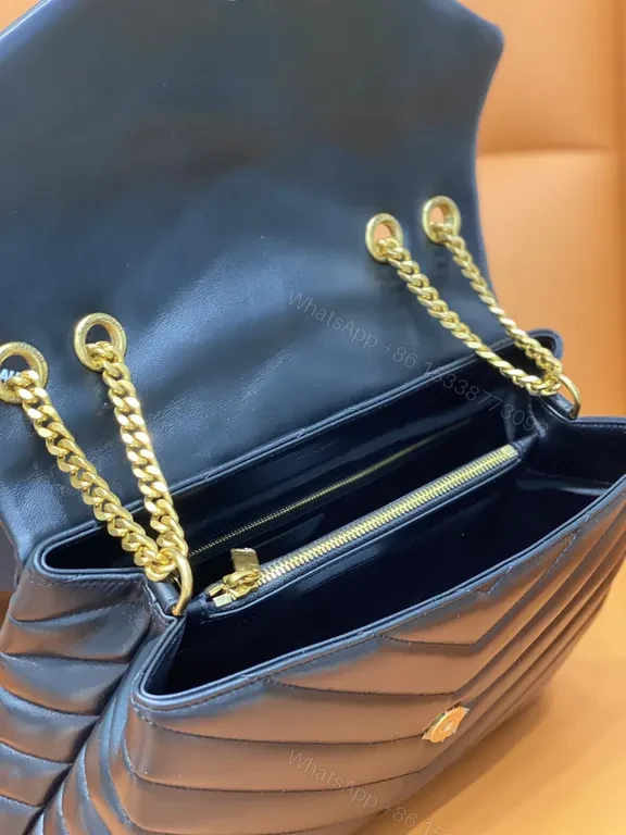 View 2 of Chic Chevron Quilted Leather Bag â€“ YSL-Inspired Elegance