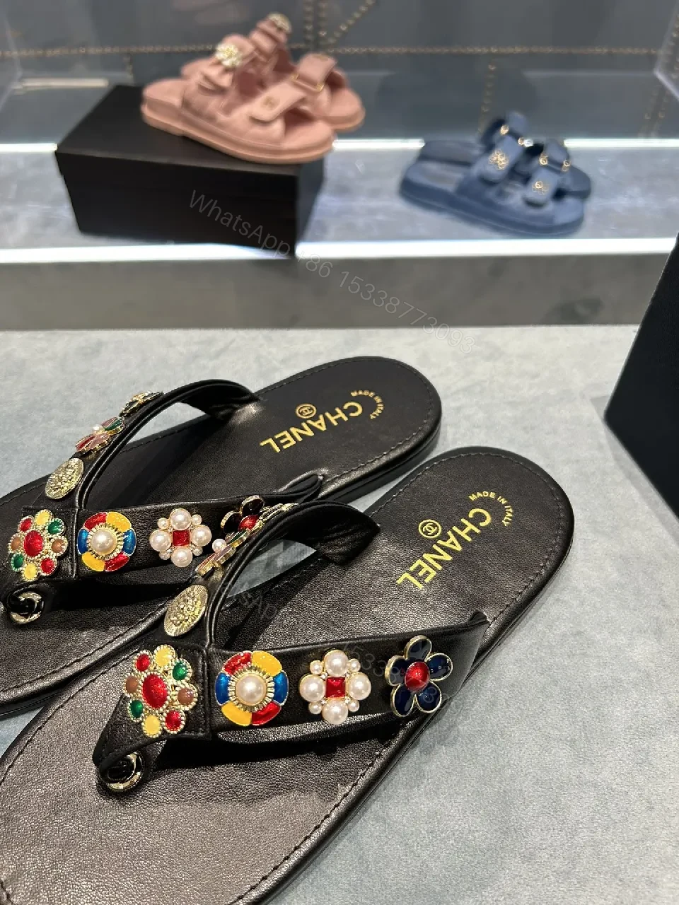 View 3 of Embellished Sandals: Luxe Casual Comfort Slides