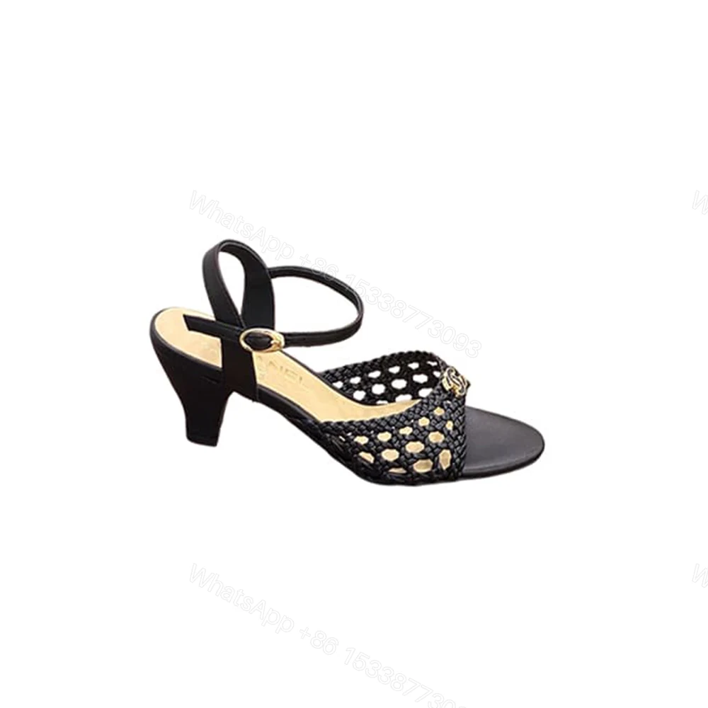 CHANEL Braided Ankle-Strap Sandals 260238 — view 1