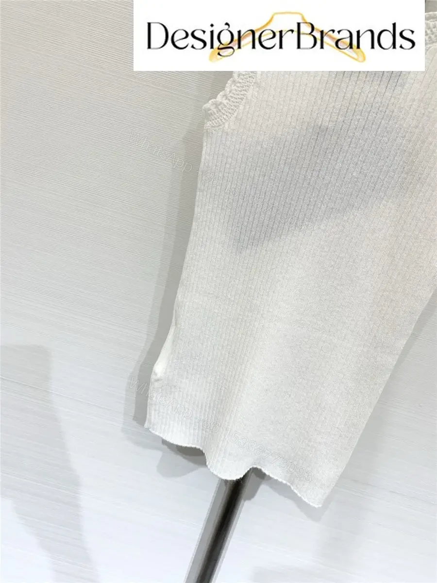 View 6 of Prada White Knitted Racerback Tank Top